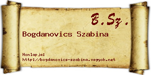 Bogdanovics Szabina névjegykártya